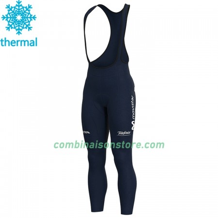 Collant à Bretelles 2020 Movistar Team Hiver Thermal Fleece N001